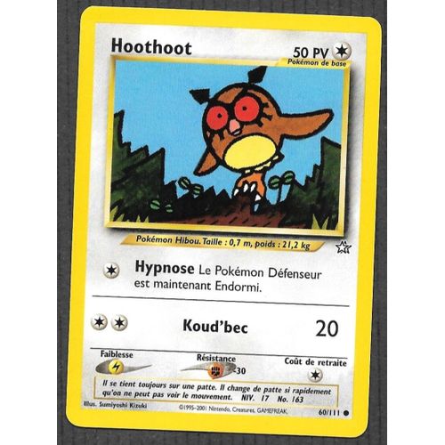 Carte Pokémon Hoothoot 60/111 - Neo Genesis Wizards (Fr)