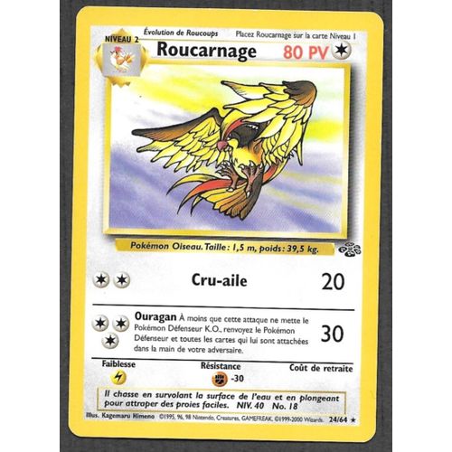Carte Pokémon Roucarnage 24/64 - Jungle Wizards (Fr)