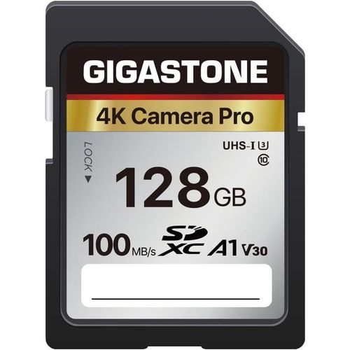 Carte Mémoire SDXC 128 Go,4K Caméra Pro Série,Vitesse de Transfert allant jusqu'à 100 Mo/s. Compatible avec Canon Nikon Sony Caméscope,A1 V30 UHS-I Classe 10 pour 4K UHD Vidéo