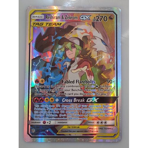 Carte Pokémon : Reshiram Et Zekrom Gx 222/236 Occasion