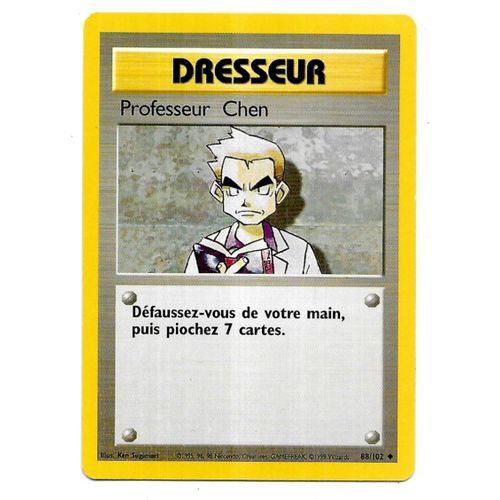 Carte Pokémon - Dresseur Professeur Chen 88/102 - Set De Base Wizards (Vf)