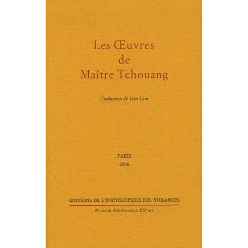 Les Oeuvres De Maître Tchouang