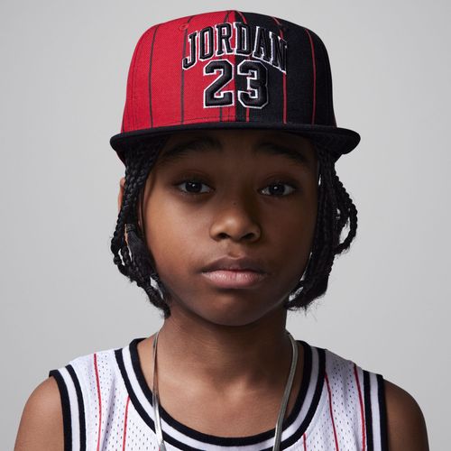 Casquette À Visière Plate Et Motif Maillot Jordan Pour Ado - Rouge - Taille Unique