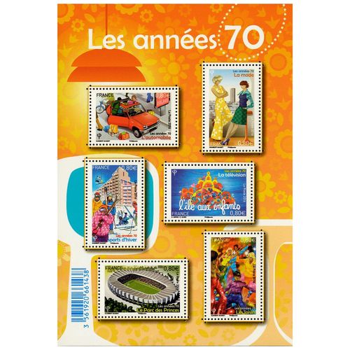 "Les Années 70" : Sports D'Hiver, Tékévision ... Feuillet 5056 Année 2016 N° 5056 5057 5058 5059 5060 5061 Yvert Et Tellier Luxe