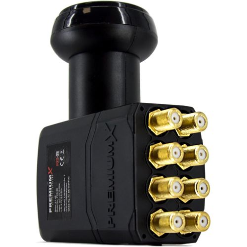 GOTHICANA BY EMPPremiumx Octo Lnb 8 Sorties Pour 8 Utilisateur - Tête Universelle Pour Parabole - Convertisseur De Signal Tv Avec Protection Météorologique - Lnb Satellite Numérique - Dvb-S2 8K Uhd 4