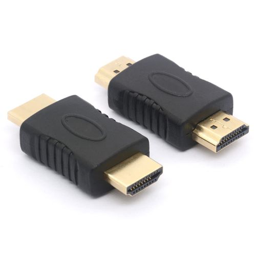GOTHICANA BY EMPLot De 2 Coupleurs Hdmi Mâle Vers Hdmi Mâle Droit En Ligne 19 Broches Pour Téléviseur Hd