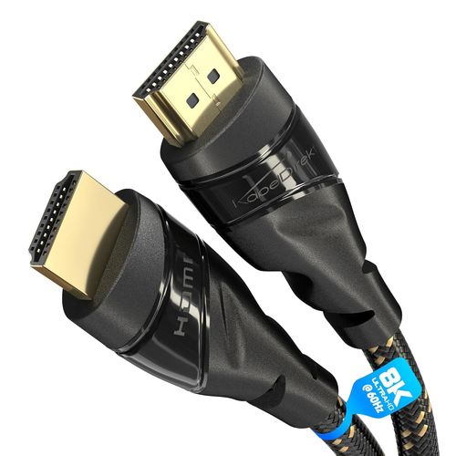 GOTHICANA BY EMP\U2013 Câble Hdmi 8K/4K \U2013 0,5M \U2013 8K@60Hz (Cuivre Supplémentaire Pour Ultra Hd Rapide, Gaine En Nylon, 4K@120Hz/8K@60Hz \U2013 Hdmi 2.0, Haute Vitesse Avec Ethernet, Blu-Ray/