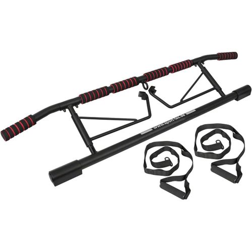 Barre De Traction Sport-Tec Pliable, 117x28 Cm, Avec 2 Cordes De Traction Et 2 Mousquetons.