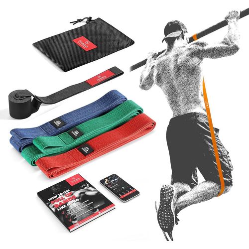 Elastique Musculation Traction Fitness + Guide Exercices, Assist Barre Fixe, Pull Up Bar Dip Bandes De Résistance | Gym Equipment Muscu Tubes Bands Heavy Calisthenics Gymnastique Sport, Femme Homme