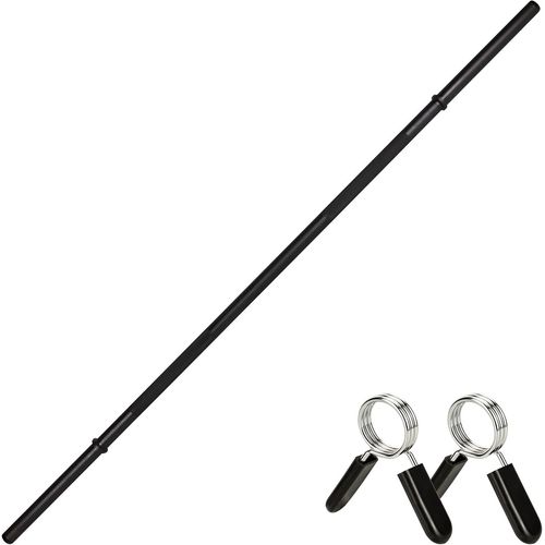 Barre D'haltères Longue Avec Fermeture À Ressort 150 X 35 Cm | Pour Disques D'haltères Avec Alé De 30 Mm | Haltère Longue