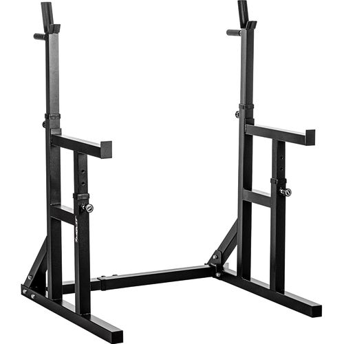 Squat Rack Pro Avec Station Dip, Hauteur Et Largeur Réglables, Support Pour Haltères Support Pour Haltères Appareil D'entraînement À Domicile Home-Gym, Blanc Ou Noir