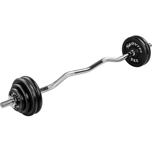 Sz Curlset Pro 26 Kg, 35 Kg, Ou 65,5 Kg, Avec Fermetures En Étoile Ou À Ressort + Disques De Poids En Fonte