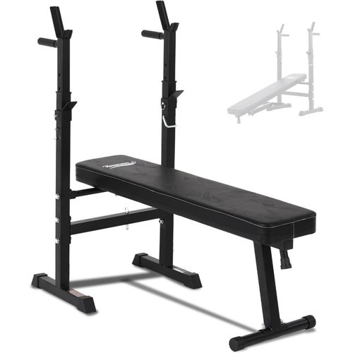 Banc De Musculation Pliable, Banc Musculation Complet Réglable Avec Support De Barres Pour Haltère Et Station À Dips, Bancs De Musculation Réglables, Developer Coucher Piable Maison 150kg