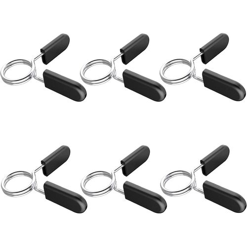 Pinces À Ressort Pour Poids Haltères, Barre D'haltères Verrouillage Colliers À Ressort Stop Disque À Ressort, Lot De 6