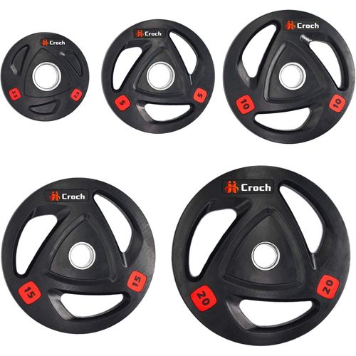 Disque Musculation Plaque De Poids En Fonte Avec Tri-Grip 2.5kg 5kg 10kg 15kg 20kg
