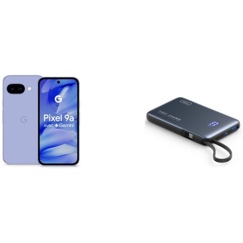 Téléphone portable GOOGLE Pack Pixel 9a Iris + Powerbank