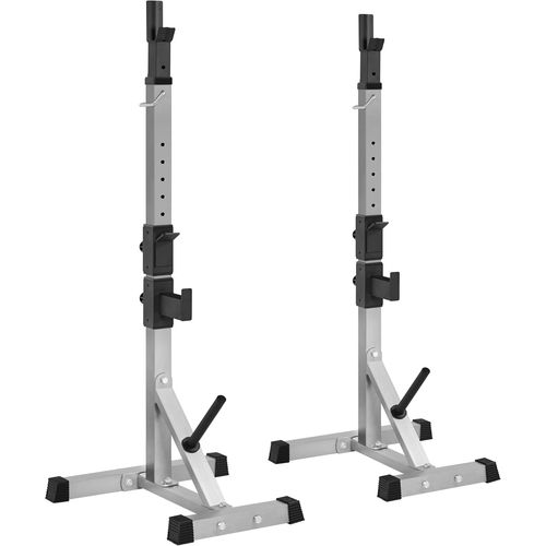 Cages De Squat Support D'haltères Repose Pour Haltères 300 Kg Haltère Réglable 14 Niveaux Rack Squat Musculation Avec Barres De Support, Fitness Multifonction Pour Gym, Domicile