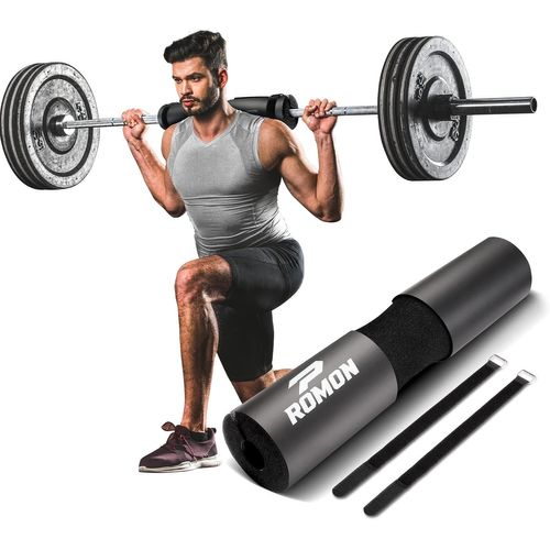 Barbell Squat Pad, Manchon Squat Barre Avec 2 Sangles De Sécurité, Mousse Nuque Epaule Protection Pour Musculation Hip Thrusts Lunges