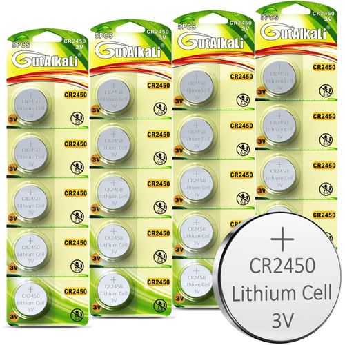 ChenQuanSarl-Cr2450 Lot De 20 Piles Bouton Au Lithium 3 V