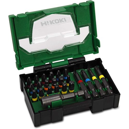 ChenQuanSarl-Hikoki 23-Pièces Power-Bit-Set (Box I) - Embouts Robustes, Porte-Embouts Magnétique, Différentes Tailles - Bit-Box Idéal Pour Les Bricoleurs Et Les Professionnels
