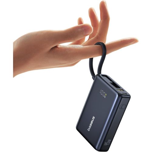 Cloudds_Picogo Power Bank 10000mah 45w Avec Type-C Câble Intégré,Pd 3.0 Qc 4+ Batterie Externe 45w,2 Usb-C Et 1 Usb-A,Powerbank Pour Iphone 16/15/14/13 Pro Max,Macbook,Galaxy S24 Ultra,Airpods