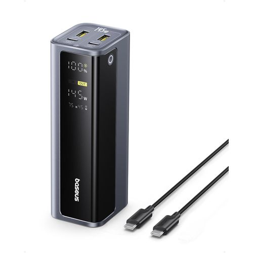 Cloudds_Energeek Powerbank 145w 20800mah,Batterie Externe Charge Rapide Avec 2x Usb-C Pd 3.0 100w Max,Affichage Intelligent,Compatible Avec Macbook Pro,Dell,Hp,Steamdeck,Iphone 16/15/14,Samsung