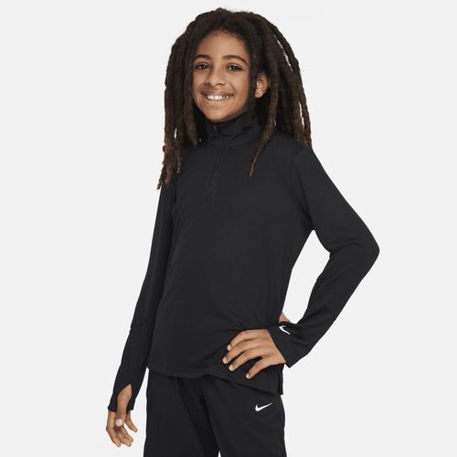 Haut À Manches Longues Et Demi-Zip Dri-Fit Uv Nike Multi Pour Ado (Garçon) - Noir - S