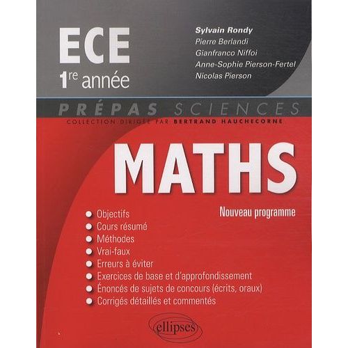 Mathématiques Ece-1e Année