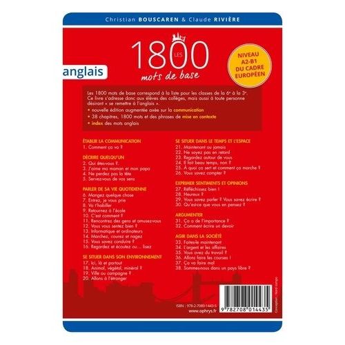 Les 1800 Mots De Base Anglais - Niveau A2-B1