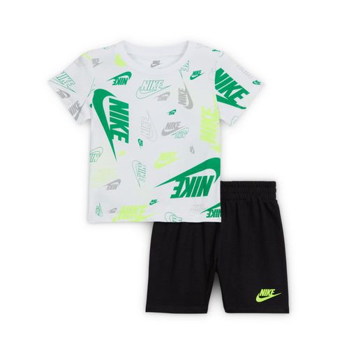 Ensemble T-Shirt Imprimé Et Short En Molleton Léger Nike Sportswear Pour Bébé (12-24 Mois) - Noir - 24m