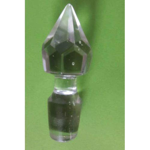 Gros Bouchon De Carafe Taillé Facettes Forme Toupie/A1