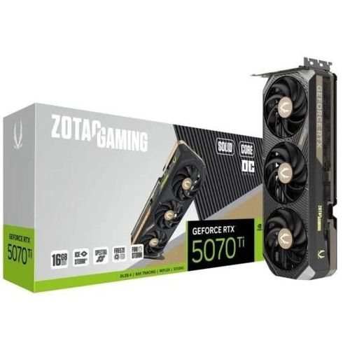 ZOTAC GAMING GeForce RTX 5070 Ti SOLID CORE - White OC Edition - carte graphique - GeForce RTX 5070 Ti - 16 Go GDDR7 - PCIe 5.0 x16 - 3 x DisplayPort, HDMI