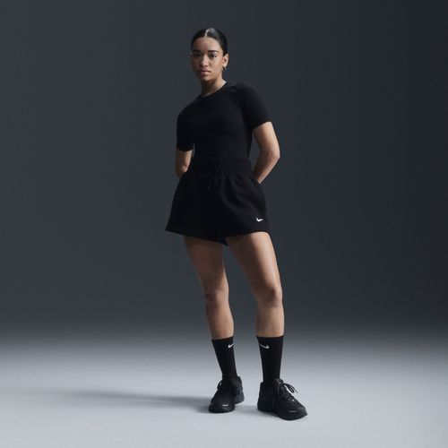 Short Ample À Taille Haute Nike Sportswear Phoenix Fleece Pour Femme - Noir - Xs (Fr 34-36)