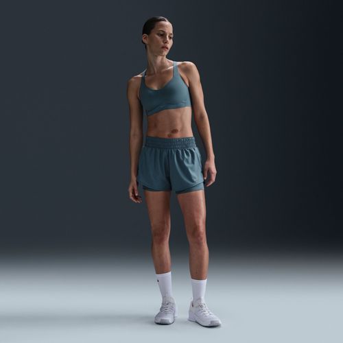 Short 2-En-1 À Taille Mi-Basse 8 Cm Dri-Fit Nike One Pour Femme - Bleu - M (Fr 42-44)