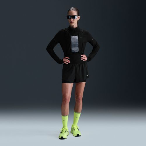 Short De Running 2-En-1 Taille Mi-Haute Dri-Fit Nike Swift Pour Femme - Noir - Xs (Fr 34-36)