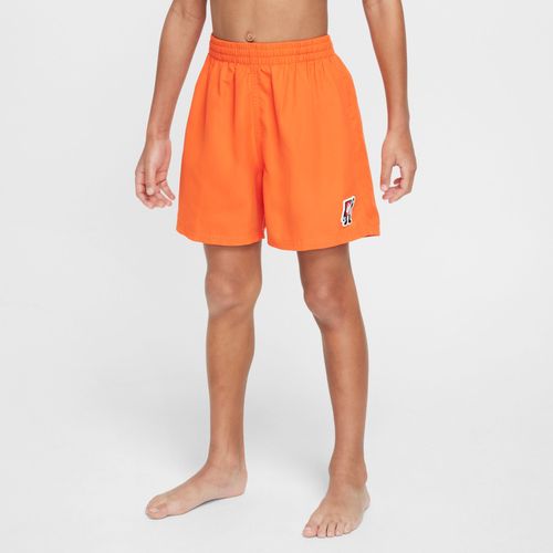 Short De Volley Avec Sous-Short Intégré 10 Cm Nike Swim Breaker Pour Ado (Garçon) - Orange - Xs