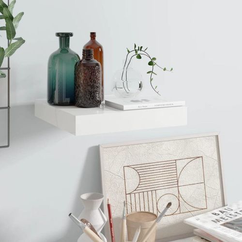 Vidaxl Étagère Murale Flottante Blanc Brillant 23x23,5x3,8 Cm Mdf