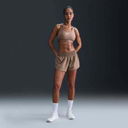 Short Doublé À Taille Mi-Basse 8 Cm Dri-Fit Nike One Pour Femme - Marron - S (Fr 38-40)