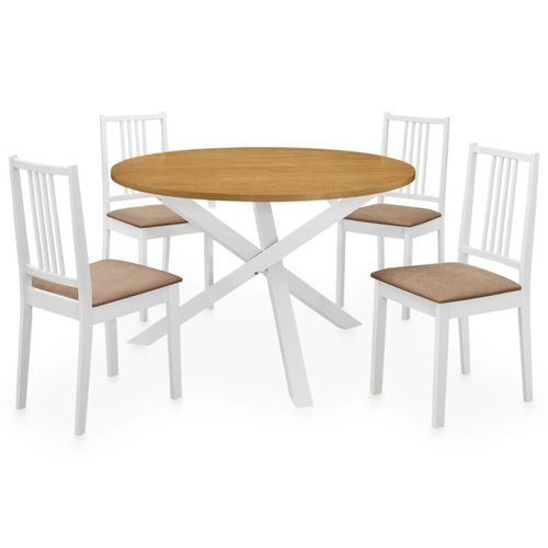 Vidaxl Mobilier De Salle À Manger 5 Pcs Mobilier De Repas Ensemble À Dîner Table Et Chaises De Salle À Manger Mobilier De 276402