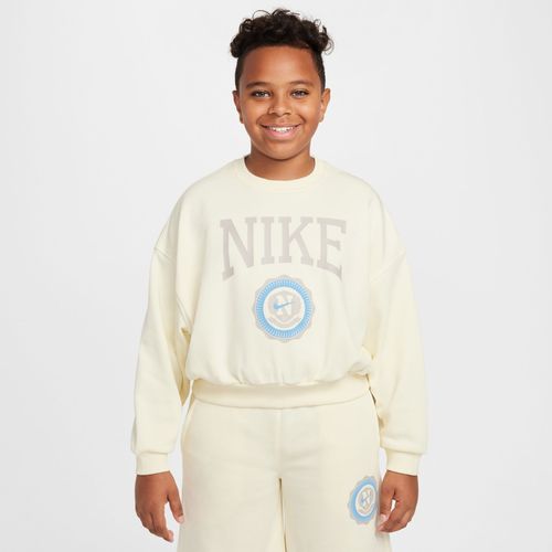Sweat À Col Ras-Du-Cou En Molleton Nike Sportswear Club Pour Fille - Blanc - Xs