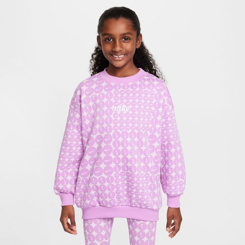 Sweat Oversize À Col Ras-Du-Cou Nike Sportswear Club Fleece Pour Ado (Fille) - Pourpre - Xs