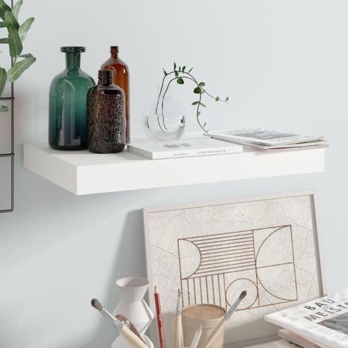 Vidaxl Étagère Murale Flottante Blanc Brillant 40x23x3,8 Cm Mdf