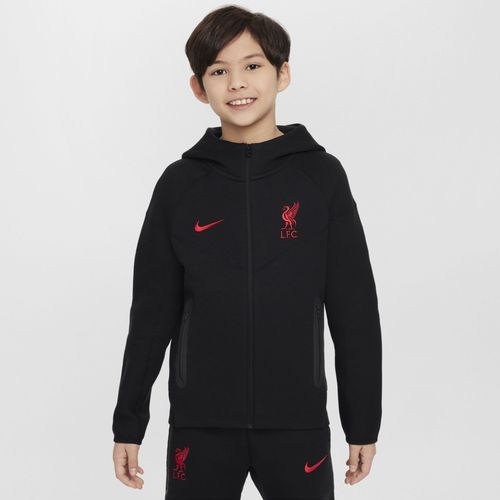 Sweat À Capuche Et Zip Nike Football Liverpool Fc Tech Fleece Pour Ado (Garçon) - Noir - Xs