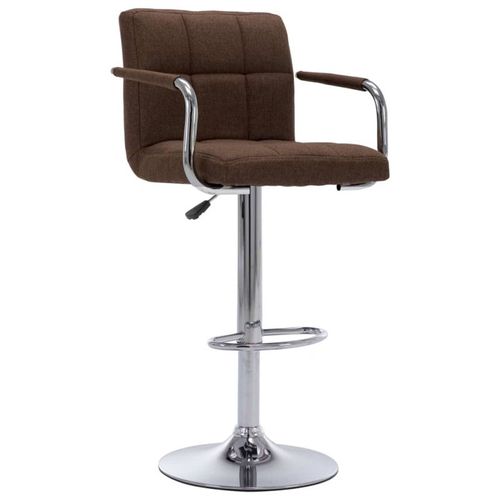 Vidaxl Chaise De Bar Marron Tissu