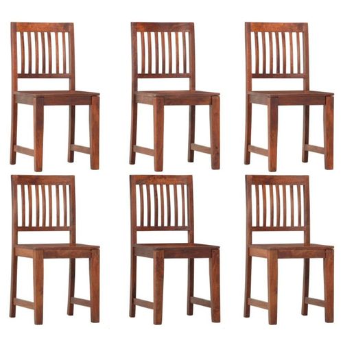 Vidaxl Chaises De Salle À Manger 6 Pcs Bois Solide De Manguier