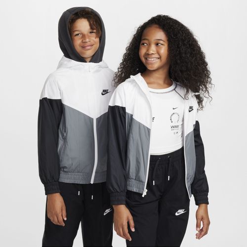 Veste À Capuche Déperlante Nike Sportswear Windrunner Pour Ado - Blanc - Xs