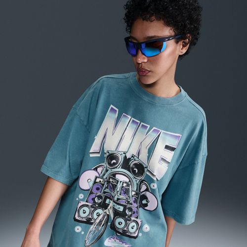 T-Shirt À Manches Courtes Oversize Nike Sportswear Pour Femme - Bleu - S (Fr 38-40)