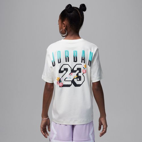 T-Shirt Oversize Summer Bloom Jordan Pour Ado - Blanc - S