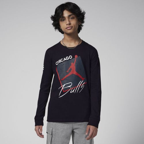 T-Shirt À Manches Longues Jordan Max90 Nba Chicago Bulls Courtside Statement Edition Pour Ado (Garçon) - Noir - L