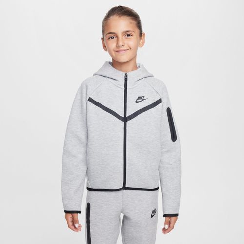 Sweat À Capuche Et Zip Nike Sportswear Tech Fleece Pour Fille - Gris - M